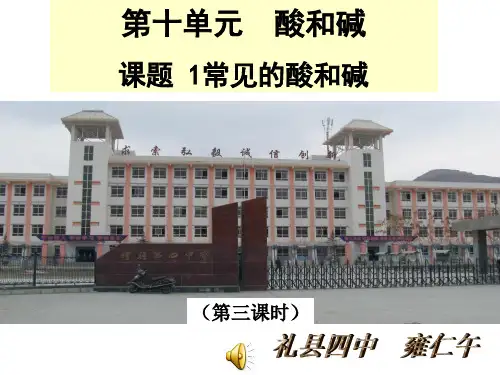 九年级化学第九单元课题1常见的酸和碱(第三课时上传)