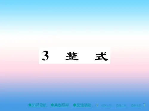秋七年级数学上册 第三章 整式及其加减 3 整式作业课件 (新版)北师大版