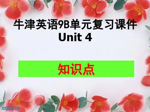 牛津英语9B Unit4重点短语(课堂PPT)