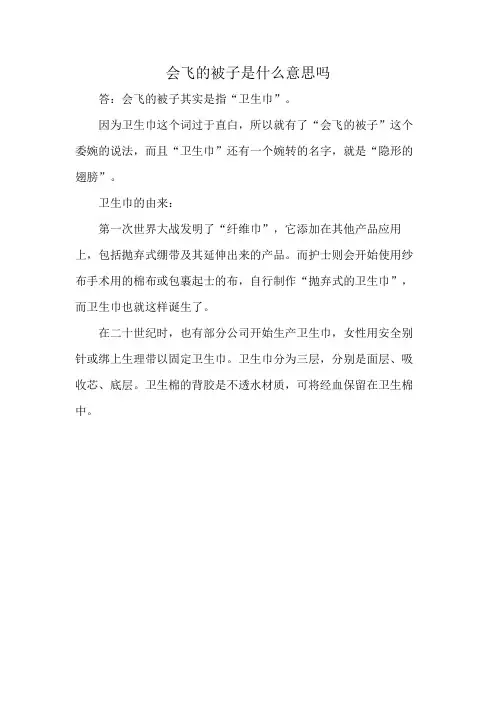 会飞的被子是什么意思吗