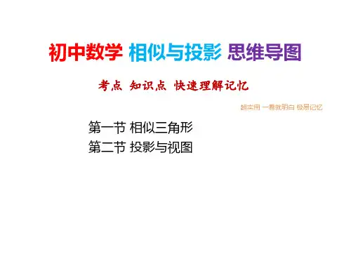 初中数学 相似与投影考点 知识点 思维导图 相似三角形 投影与视图