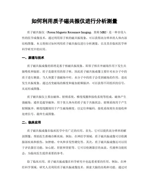 如何利用质子磁共振仪进行分析测量
