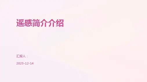 遥感简介介绍