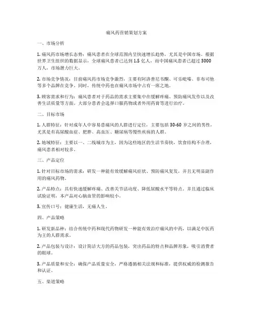 痛风药营销策划方案