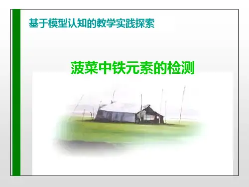 菠菜中铁元素的检测(说课)