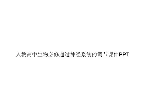 人教高中生物必修通过神经系统的调节课件PPTppt文档