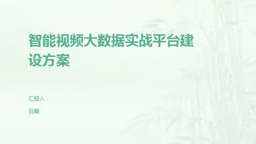 智能视频大数据实战平台建设方案