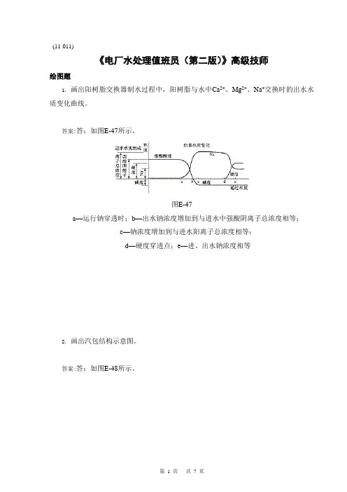 《电厂水处理值班员(第二版)》高级技师HT