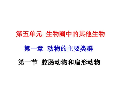 八年级生物上册 第五单元 第一章 第一节 腔肠动物和扁