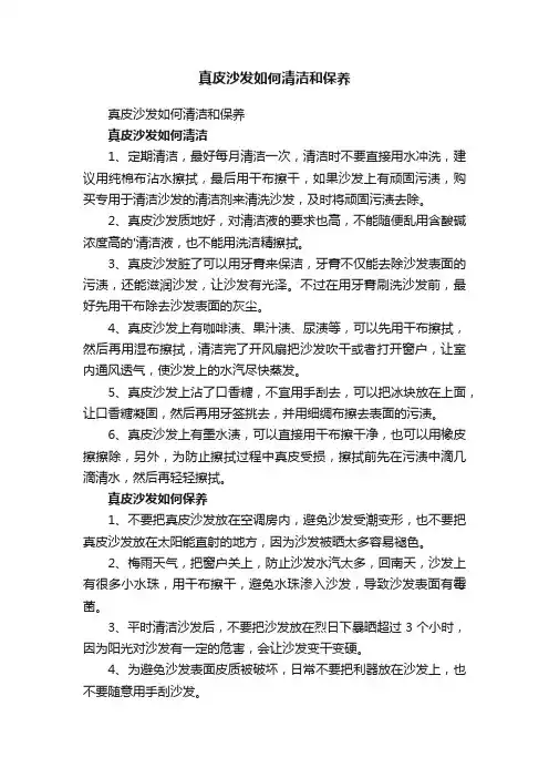 真皮沙发如何清洁和保养