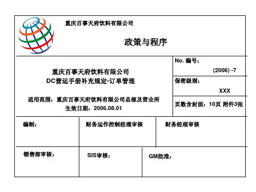 销售订单管理流程