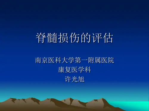 脊髓损伤的评估SCI-评估