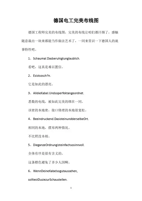 德国电工完美布线图