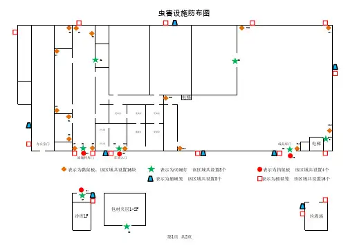 虫害灭蝇灯各个监测点分布图