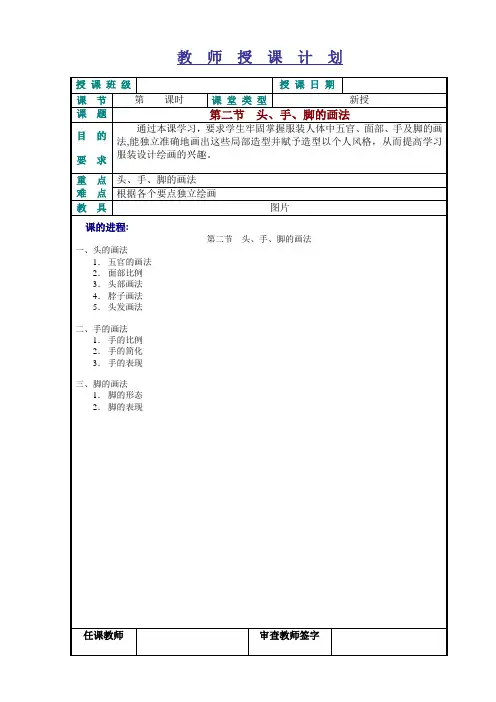 人体头部五官的画法