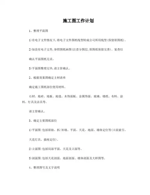 施工图工作计划