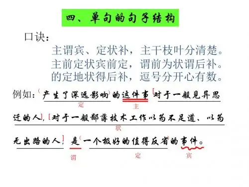 句子成分划分
