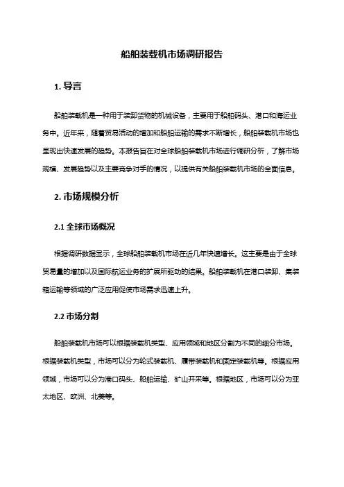 2024年船舶装载机市场调研报告