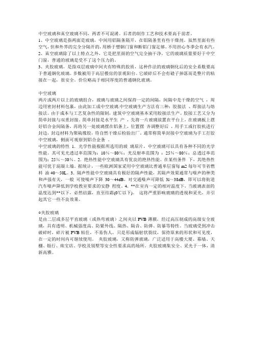 幕墙用的几种玻璃