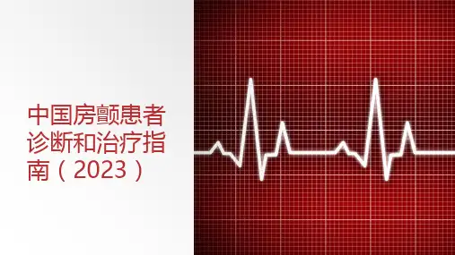 中国房颤患者诊断和治疗指南(2023)