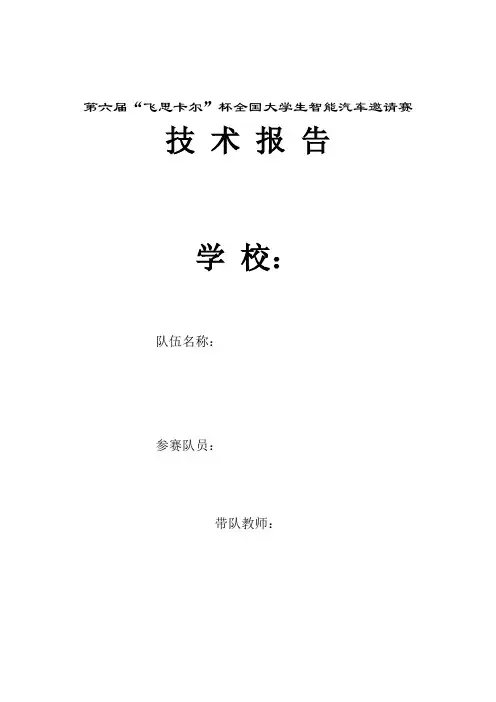 飞思卡尔智能车技术报告