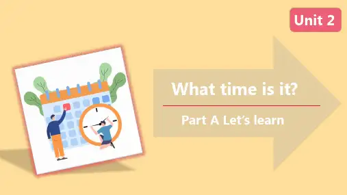 人教版(PEP)四年级下册 Unit 2 A Let’s learn-课件