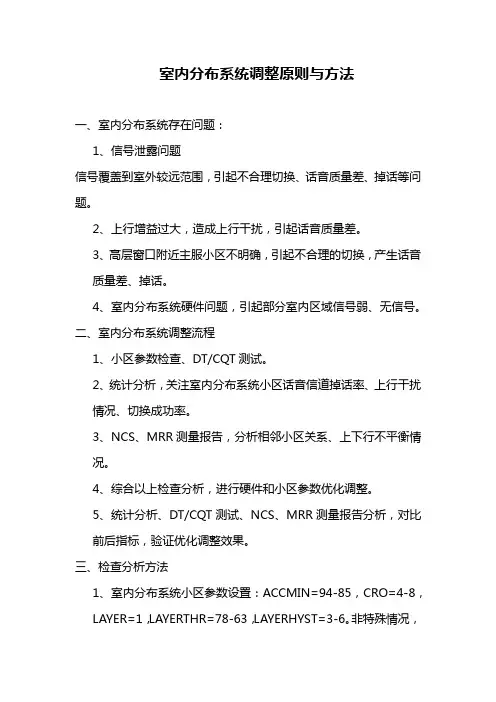 室内分布系统优化原则与方法-2