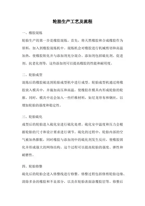 轮胎生产工艺及流程