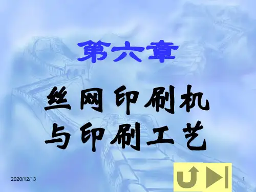 造纸印刷行业--丝网印刷机与印刷工艺(PPT 35页)