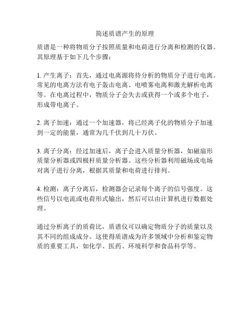 简述质谱产生的原理