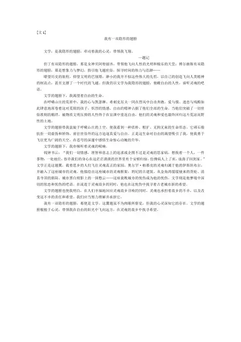 2009年高考优秀作文