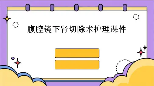 腹腔镜下肾切除术护理课件