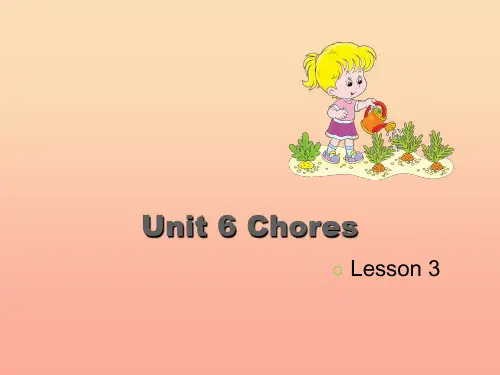 五年级英语上册 Unit 6 Chores(Lesson 3) 人教新起点