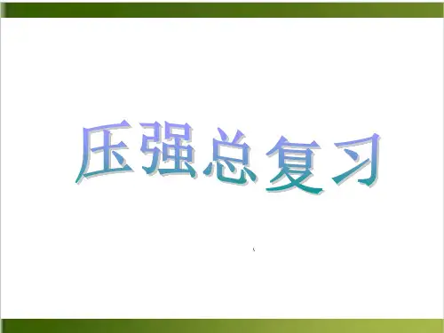人教版物理中考复习： 压强复习33张