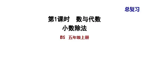 北师大版五年级数学上册总复习 教学课件