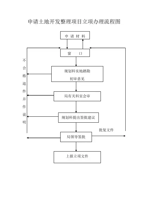 申请土地开发整理项目立项办理流程图