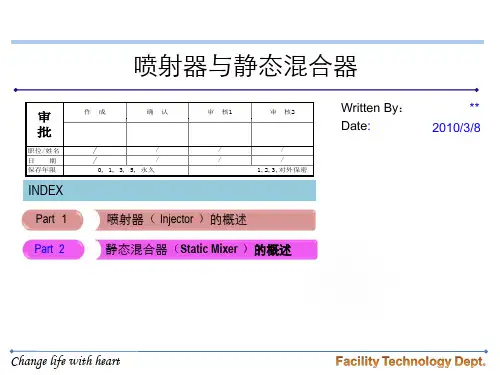 喷射器与静态混合器介绍