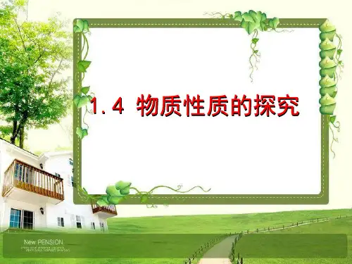 1.4物质性质的探究课件