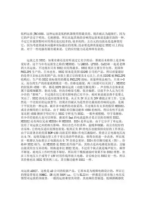 主流功放芯片介绍