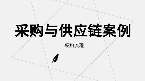 采购与供应链案例课件(57张)