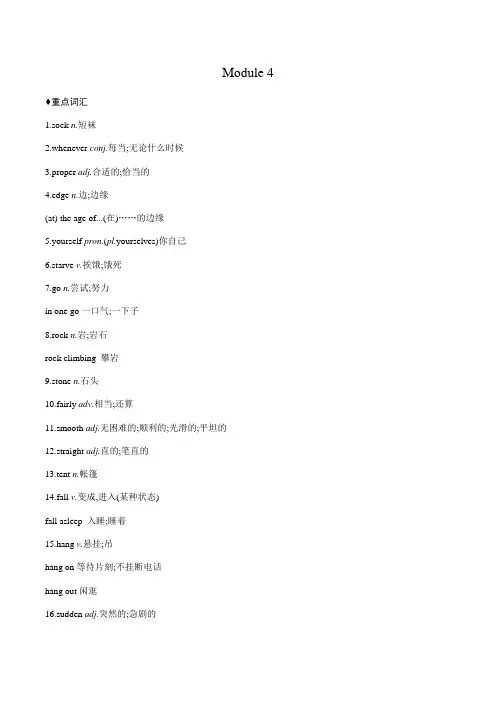 外研版英语九年级下册Module 4 Rules and suggestions知识点总结