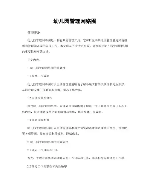 幼儿园管理网络图