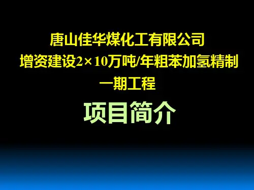 粗苯加氢项目介绍材料