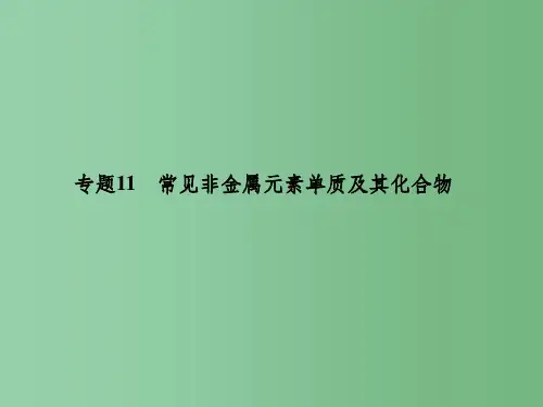 高考化学二轮复习 第三单元 专题11 常见非金属元素单质及其化合物课件