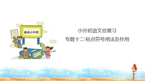人教统编版小升初语文总复习专题十二：标点符号课件(共36张PPT)