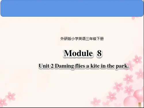 三年级英语下册课件-Module 8 Unit 2 Daming flies a kite in the park82-外研版（三起）