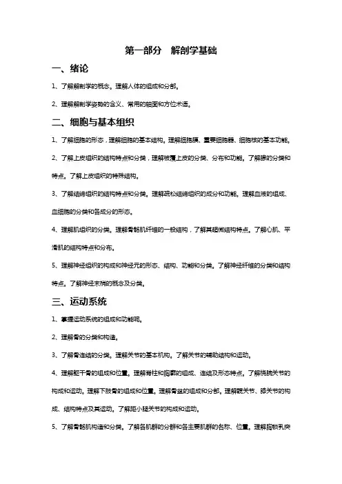 医药卫生类专业基础知识考试大纲