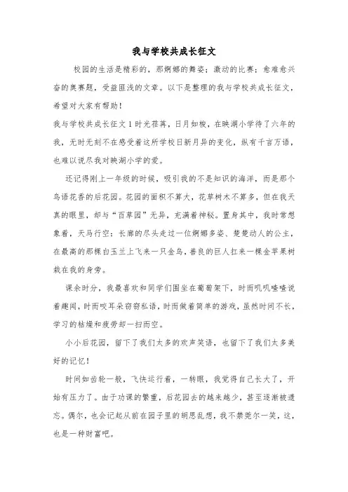 我与学校共成长征文.doc