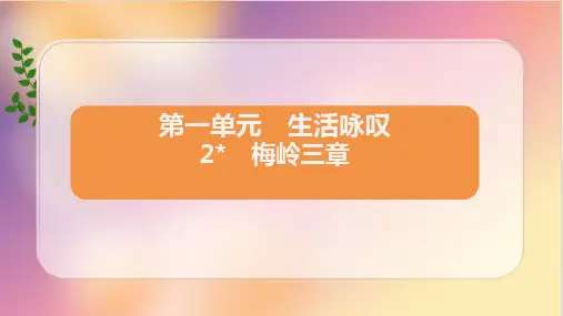 第2课《梅岭三章》习题课件2023-2024学年统编版语文九年级下册