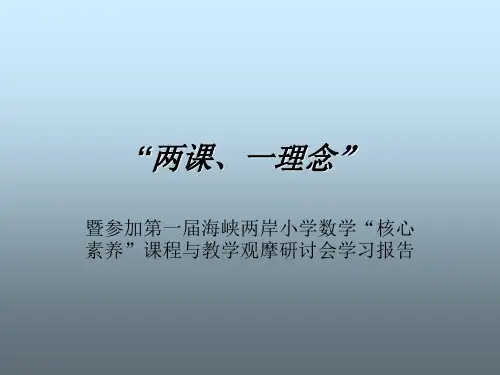 上海--数学核心素养学习汇报